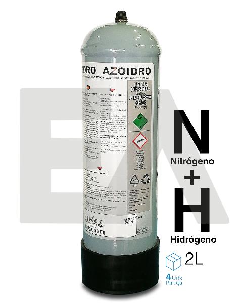 EAClima 19Z0571 - Botella de Nitrógeno + Hidrógeno 2,2 litros, no  recargable.